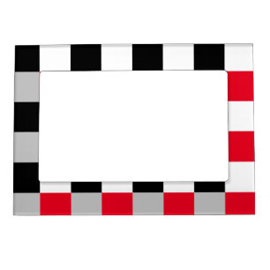 Editable checkerboard pattern magnetic frame