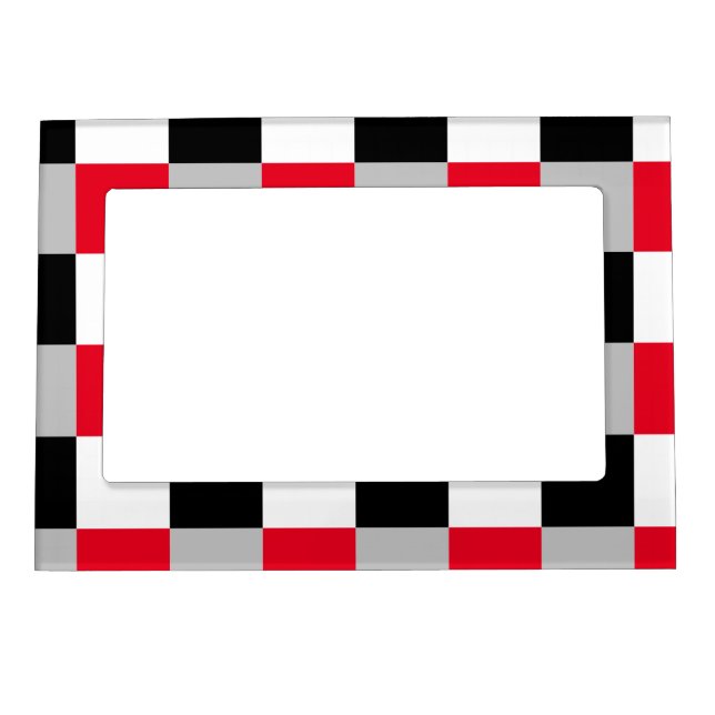 Editable checkerboard pattern magnetic frame (Front)