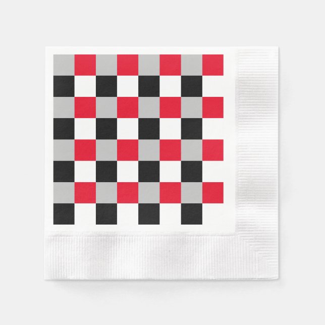 Editable checkerboard pattern napkins (Front)