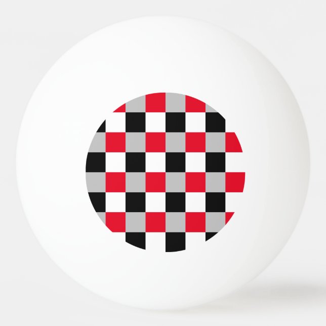 Editable checkerboard pattern ping pong ball (Front)