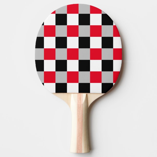 Editable checkerboard pattern ping pong paddle (Front)