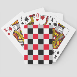 Editable checkerboard pattern poker cards
