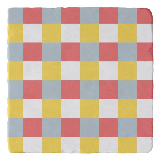 Editable Checkerboard Pattern Trivet (Front)