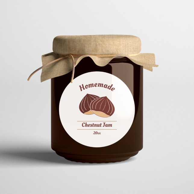 Editable Chestnut Jam Label Sticker (Editable Chestnut Jam Label Sticker)