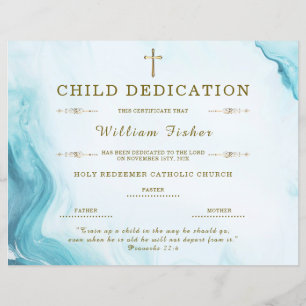 Editable Child Dedication Certificate Template