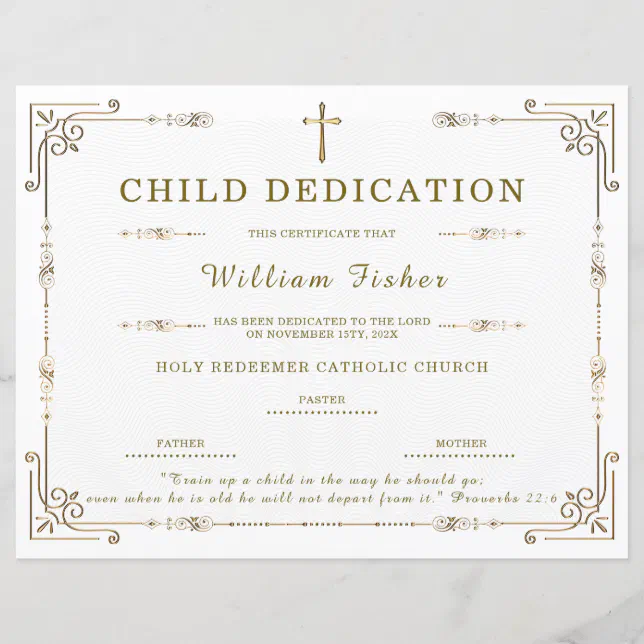 Editable Child Dedication Certificate Template Zazzle Editable Child Dedication Certificate Template Zazzle