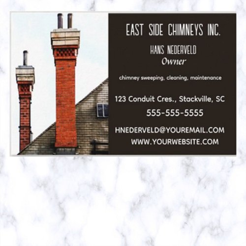 Editable Chimney Cleaning and Maintenance Business Card
