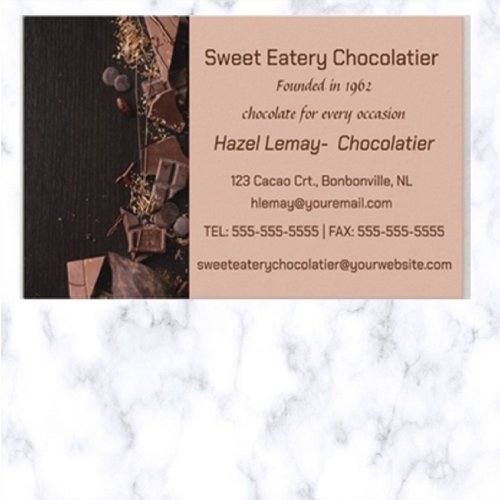 Editable Chocolatier Business Card