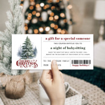 Editable Christmas Gift Coupon Certificate