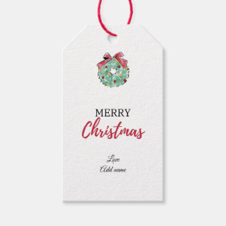 Editable Christmas Gift Tag Favor Tag Insert