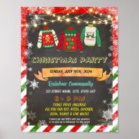 Editable Christmas ugly sweater flyer