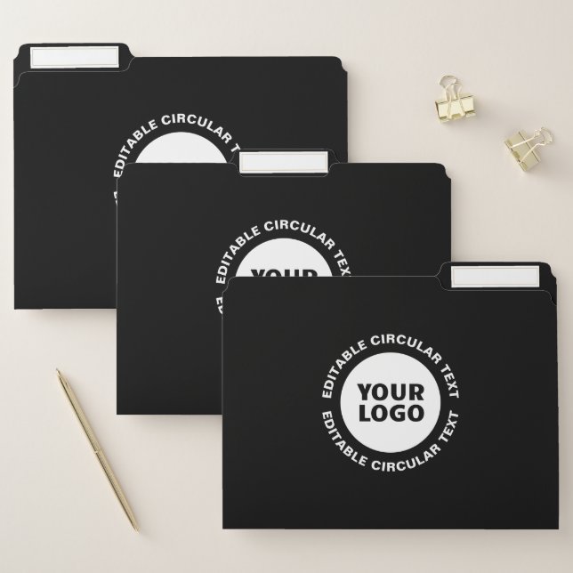 Editable Circular Text Template & Your Logo File Folder (Set)