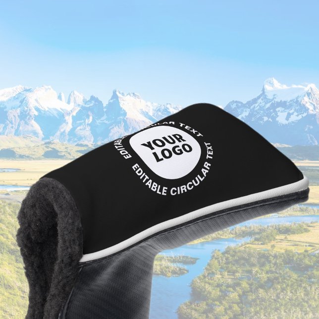 Editable Circular Text Template & Your Logo Golf Head Cover (Creator Uploaded)