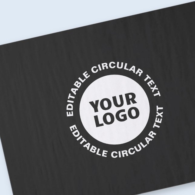 Editable Circular Text Template & Your Logo Tissue Paper (Creator Uploaded)