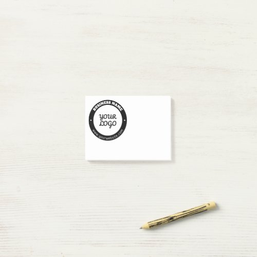 Editable Circular Text  Uploaded Logo Template  Post_it Notes