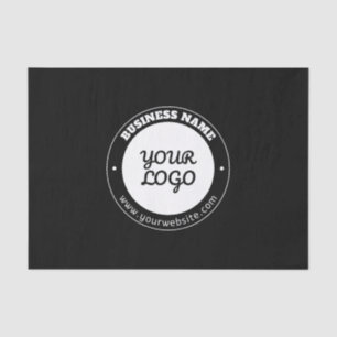Editable Circular Text & Uploaded Logo Template Tissue Paper