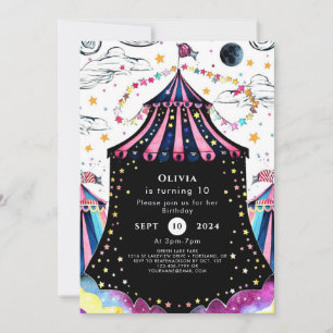 Editable Circus Birthday Invitation