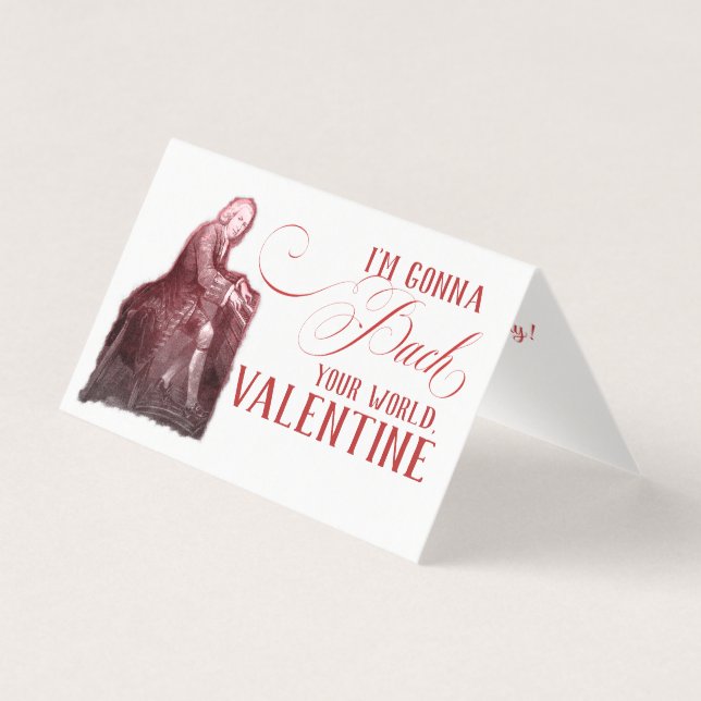EDITABLE Classical Music w/ Bach Valentine Card (Front)