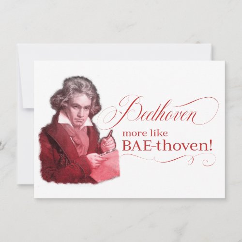 EDITABLE Classical Music w Beethoven Valentine Holiday Card