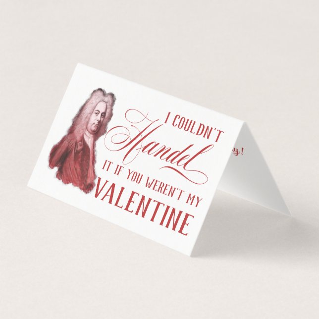 EDITABLE Classical Music w/ Handel Valentine Card (Front)