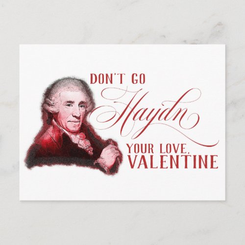 EDITABLE Classical Music w Haydn Valentine Card