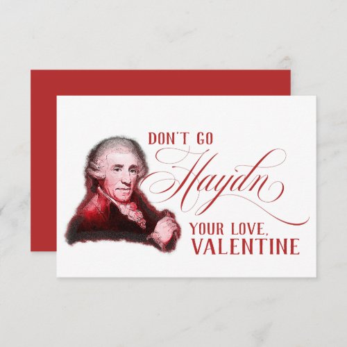 EDITABLE Classical Music w Haydn Valentine Card