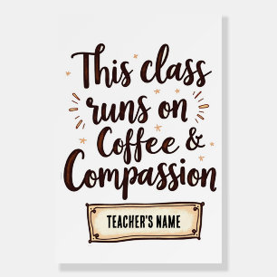Editable Classroom Poster with Teacher’s Name