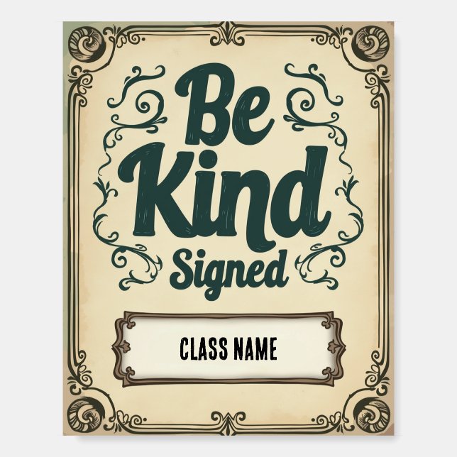 Editable Classroom Rules Poster with Name (Front)