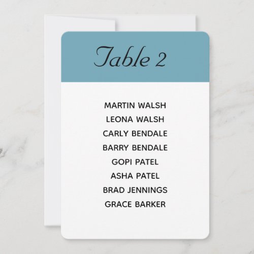 Editable Classy Stripe Guest List Table Number