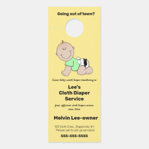 Editable Cloth Diaper Service Door Hanger