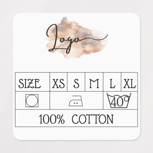 Editable Clothing Label Template (Design 1)