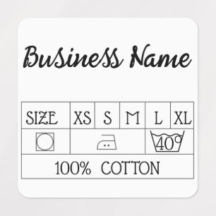 Editable Clothing Label Template