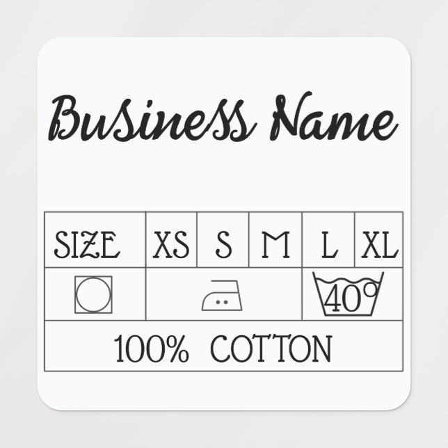 Editable Clothing Label Template (Design 2)