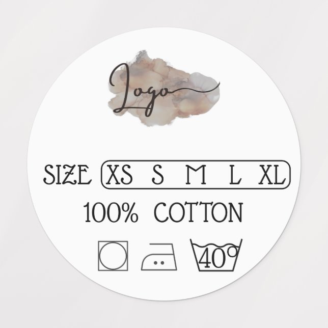 Editable Clothing Label Template (Design 1)