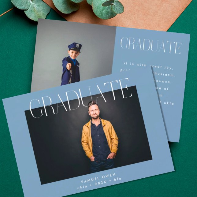 Editable College Graduate Multi Photo Graduation Announcement (Creator Uploaded)