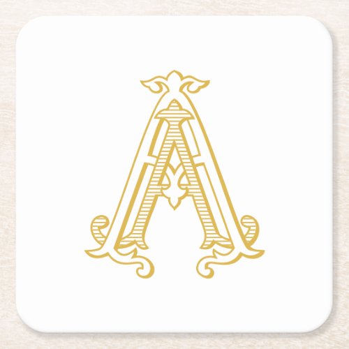EDITABLE COLOR AA Monogram AA Logo Coasters 