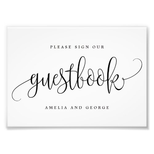 Editable COLOR and SIZE Guestbook Sign LCC