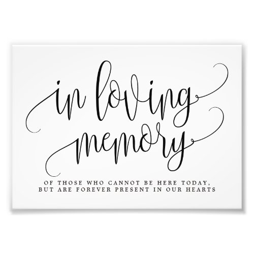 Editable COLOR and SIZE In Loving Memory Sign LCC