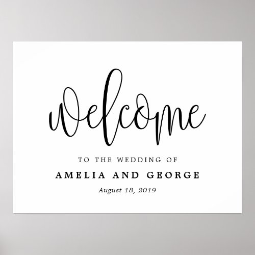 Editable COLOR and SIZE Welcome Sign LCC