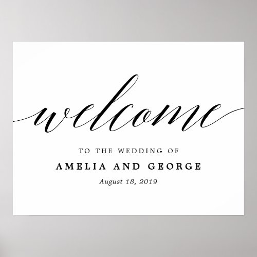 Editable COLOR and SIZE Welcome Sign MSC