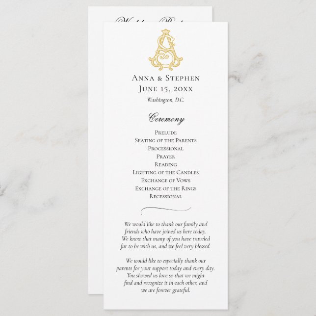 EDITABLE COLOR AS Monogram SA Monogram Program (Front/Back)