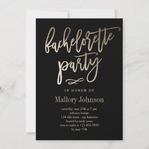 EDITABLE COLOR Bachelorette Party BRUSHED GLIMMER Holiday Card