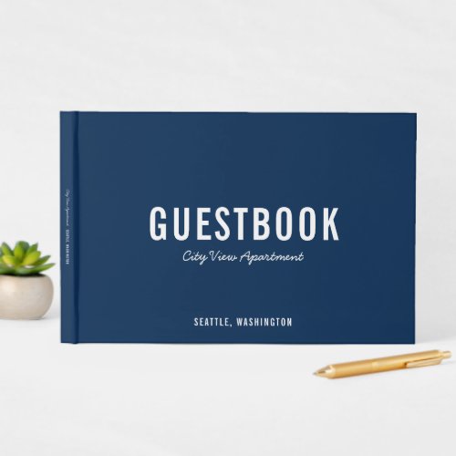 Editable Color Bold Modern and Script Guest Book