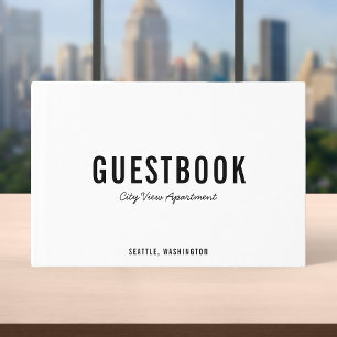 Editable Color Bold Modern and Script Guest Book