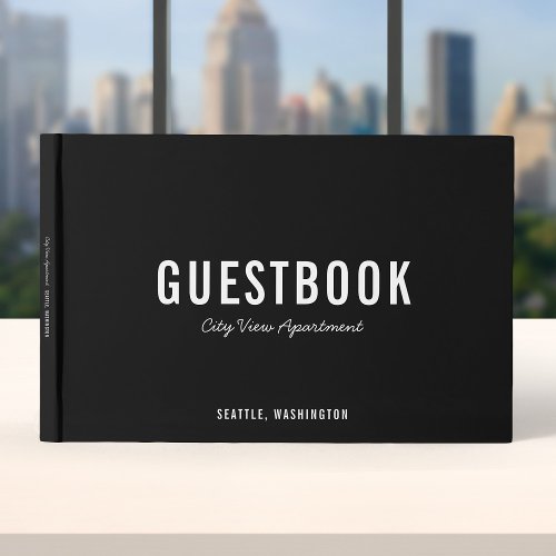 Editable Color Bold Modern and Script Guest Book