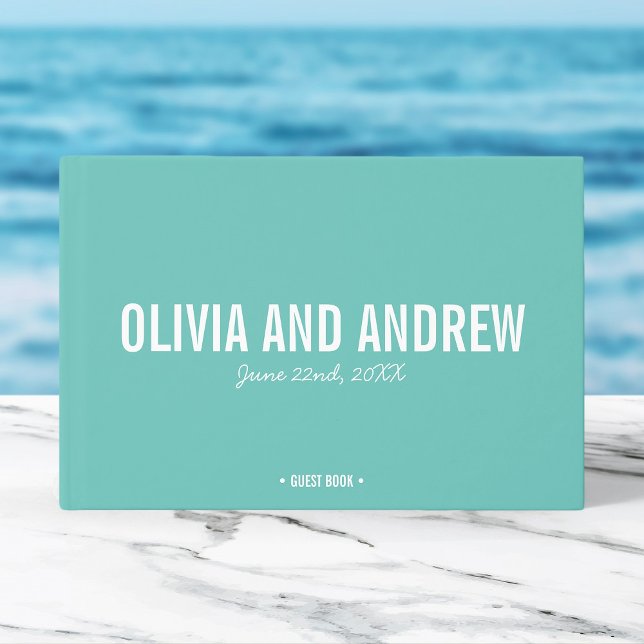 Editable Color Bold Modern Wedding Guest Book (Creator Uploaded)