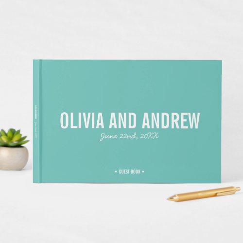 Editable Color Bold Modern Wedding Guest Book