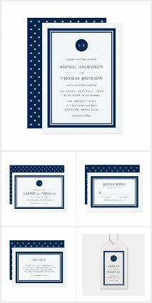 Editable Color Border Round Monogram Wedding 3