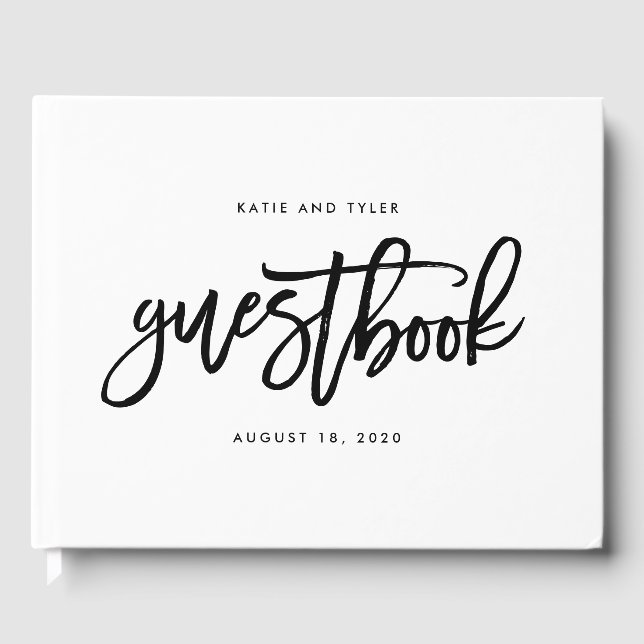 EDITABLE COLOR Brushed Charm BCC Wedding Guest Book (Front)