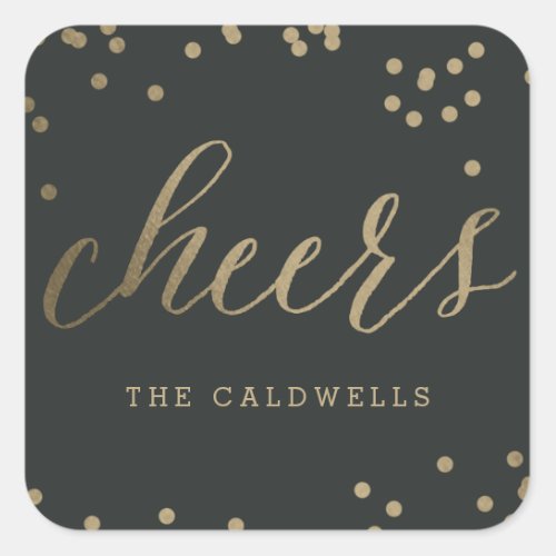 EDITABLE COLOR Bubbly Cheers Sticker or Labels